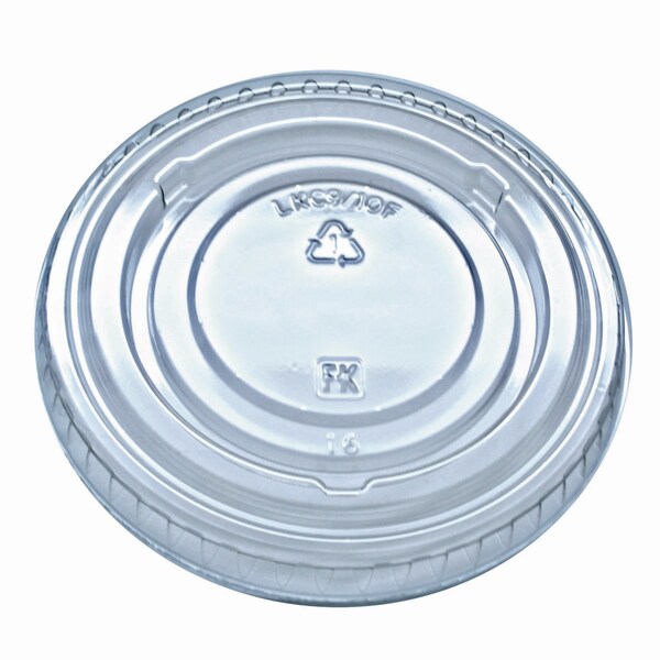 Fabri-Kal Kal-Clear/Nexclear Drink Cup Lids, Flat Lid with No Slot, Fits 9 to 10 oz Cold Cups, Clear, 2500PK 9508068 - main